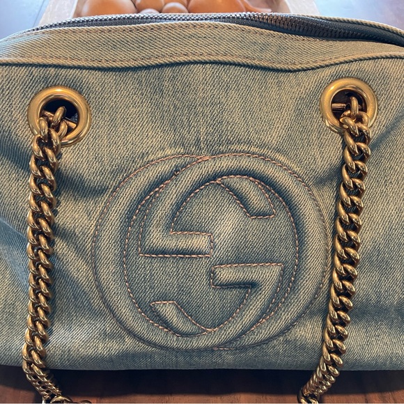Gucci Blue Denim Soho Shoulder Bag only doesn’t include wallet - Picture 12 of 14